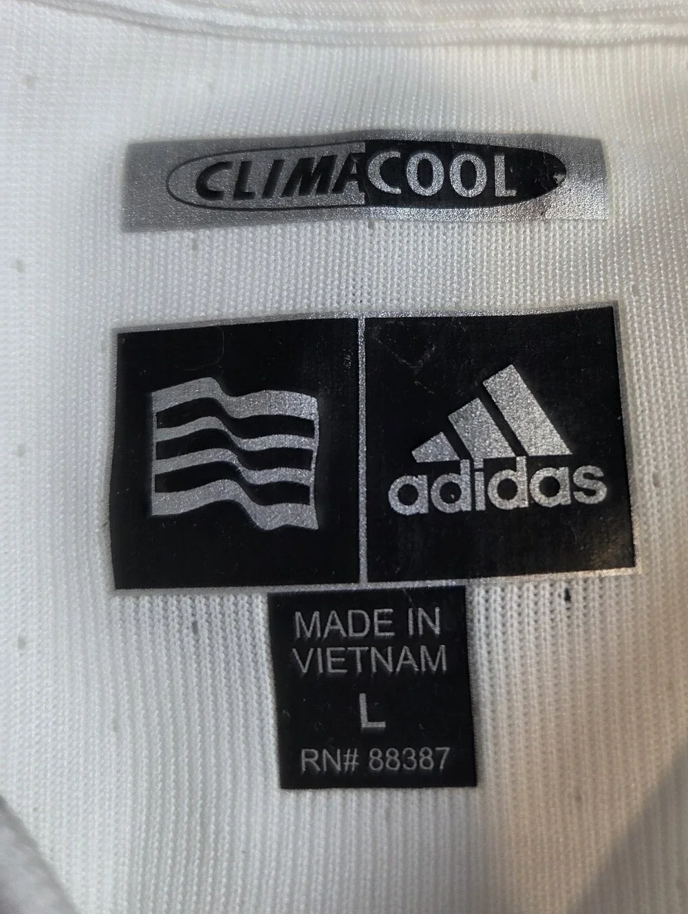 Men Large adidas White Polo Salve Regina University Logo Climacool Discontinued